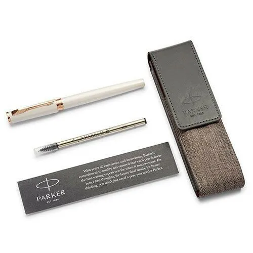 Набор: ручка Parker 5th Ingenuity Slim F501 + чехол